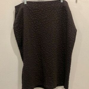 Cato Dark Brown Textured Pencil Skirt
